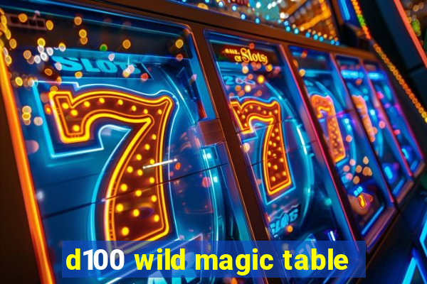 d100 wild magic table