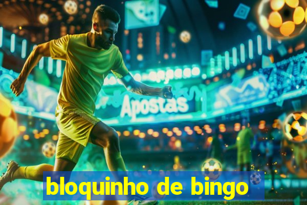 bloquinho de bingo