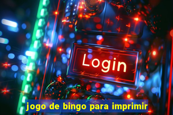 jogo de bingo para imprimir