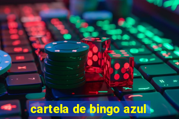 cartela de bingo azul