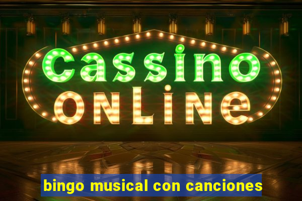 bingo musical con canciones