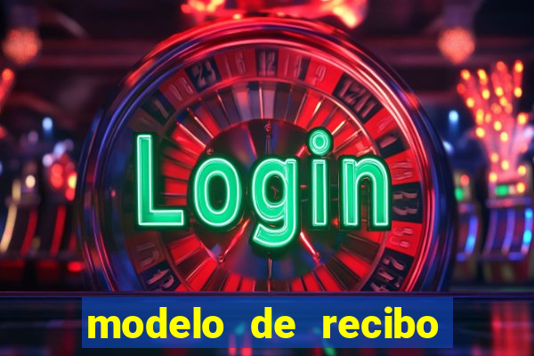 modelo de recibo de pagamento word