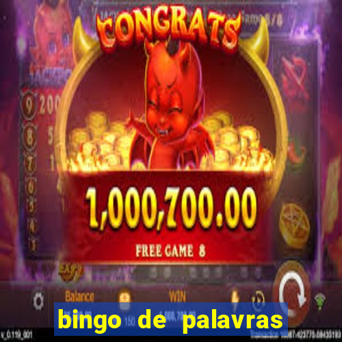 bingo de palavras para 3 ano