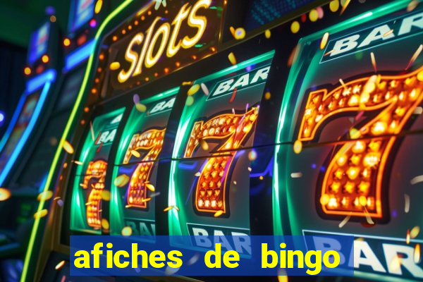 afiches de bingo para editar