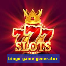 bingo game generator