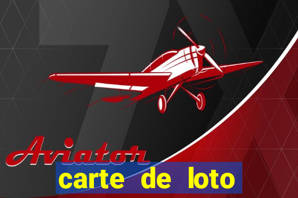 carte de loto bingo a imprimer gratuit