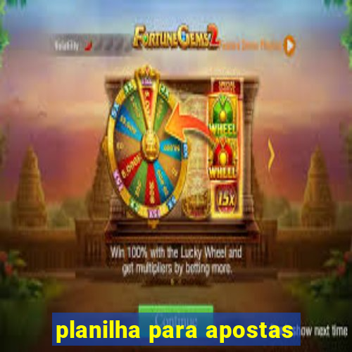 planilha para apostas