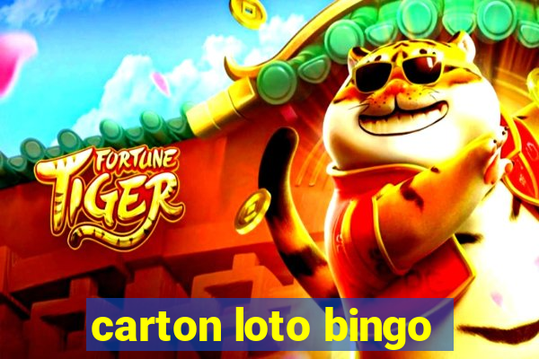 carton loto bingo