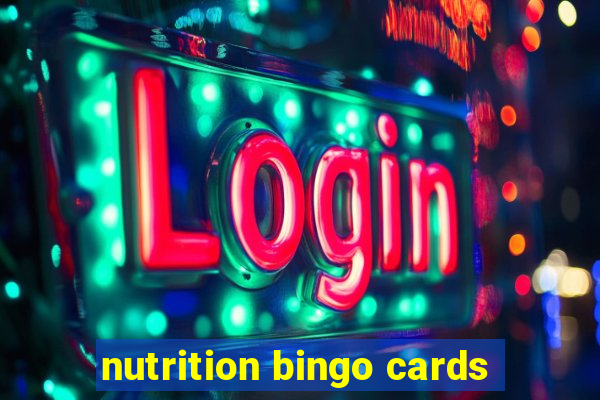 nutrition bingo cards