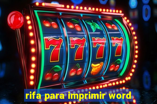 rifa para imprimir word