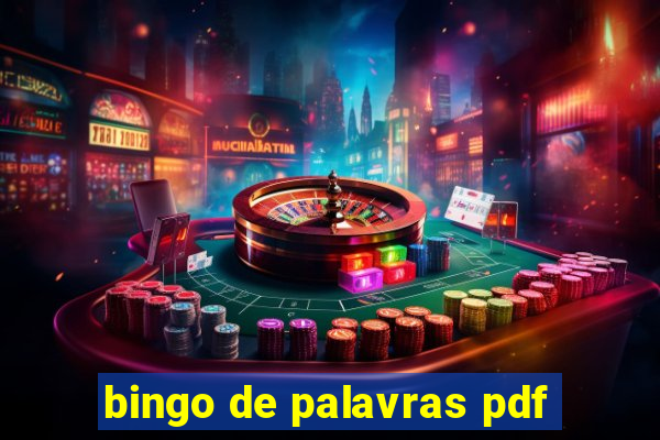 bingo de palavras pdf