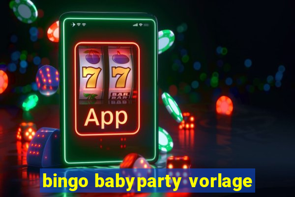 bingo babyparty vorlage