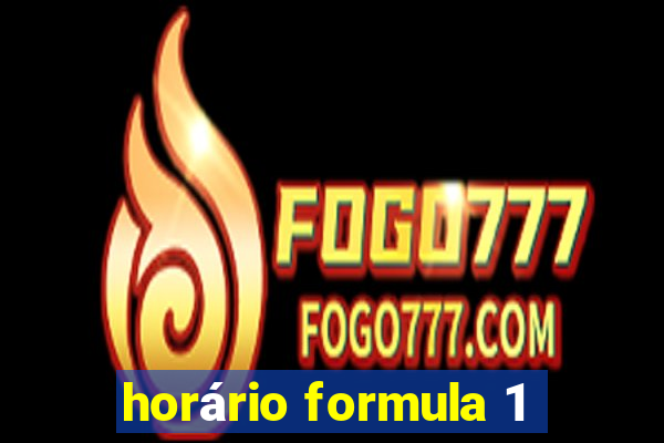 horário formula 1