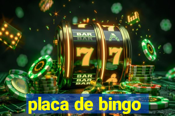 placa de bingo