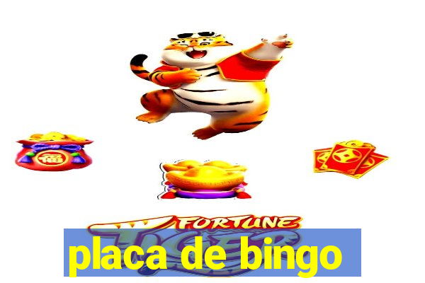 placa de bingo