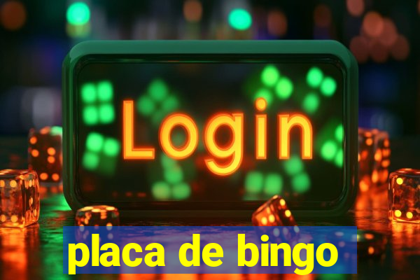 placa de bingo