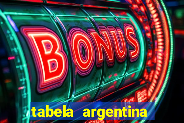 tabela argentina torneo betano