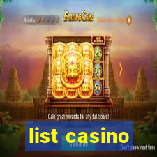 list casino