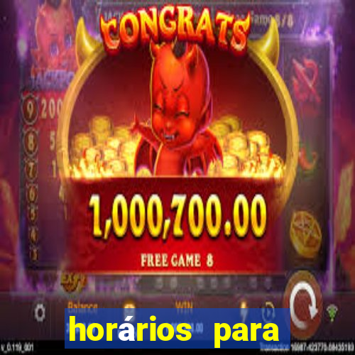 horários para jogar fortune tiger