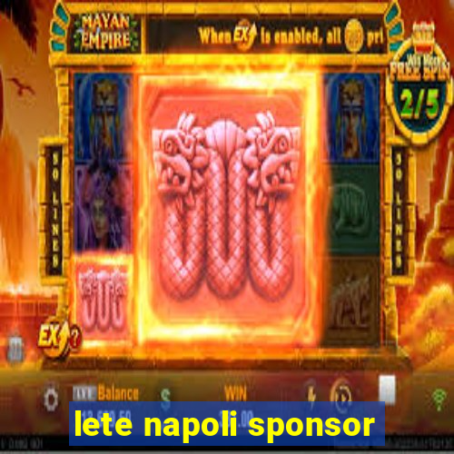 lete napoli sponsor