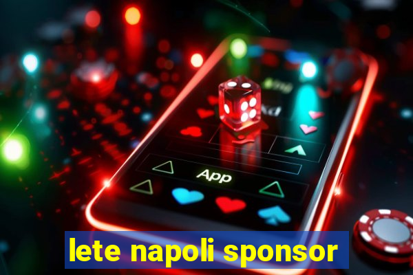 lete napoli sponsor