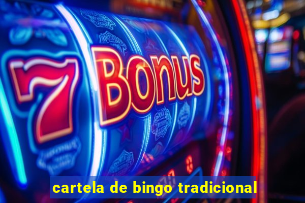 cartela de bingo tradicional