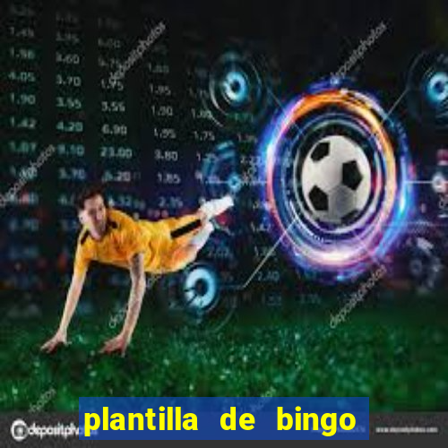 plantilla de bingo para editar