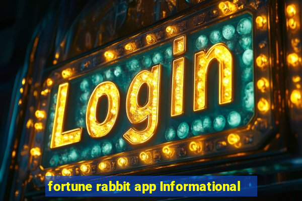 fortune rabbit app Informational