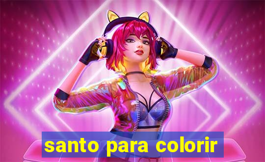 santo para colorir