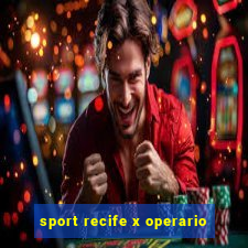 sport recife x operario