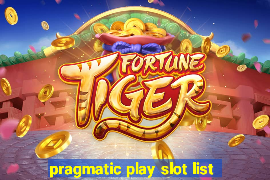 pragmatic play slot list