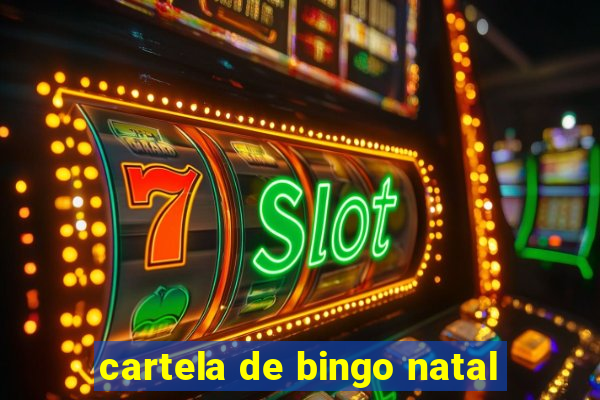 cartela de bingo natal