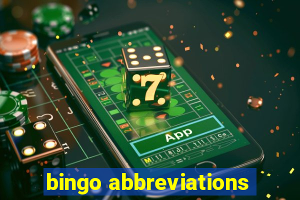 bingo abbreviations