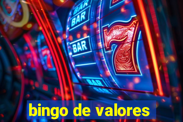 bingo de valores