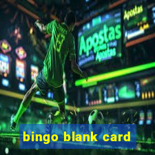 bingo blank card