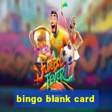 bingo blank card