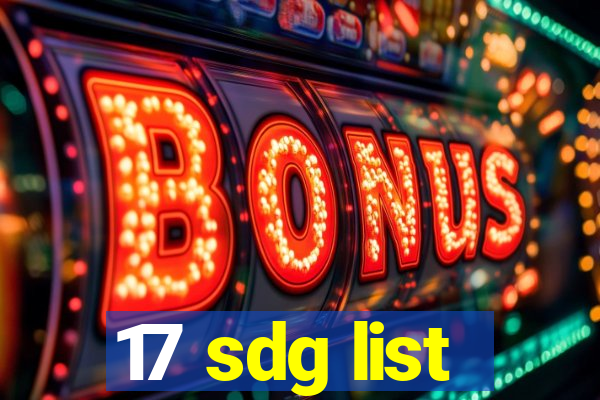 17 sdg list