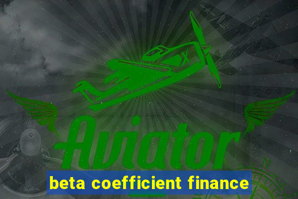 beta coefficient finance