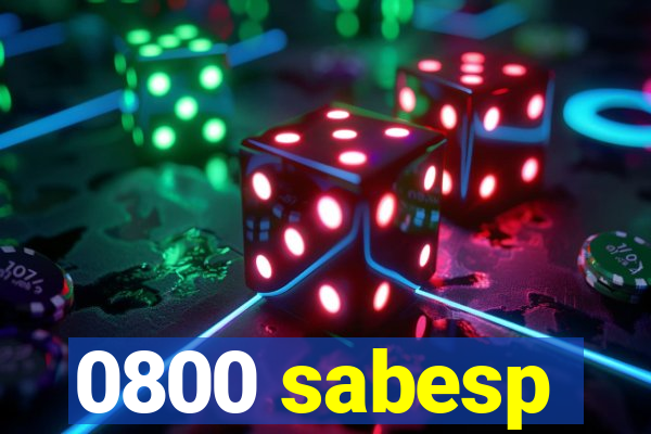 0800 sabesp