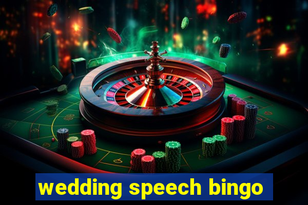 wedding speech bingo