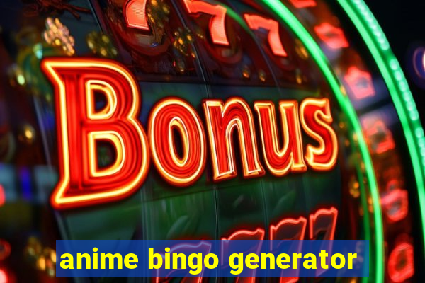 anime bingo generator