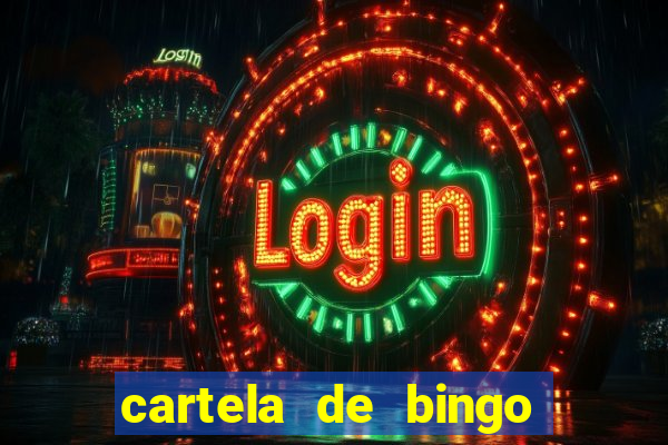 cartela de bingo de letras