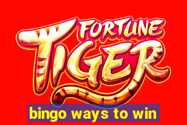 bingo ways to win